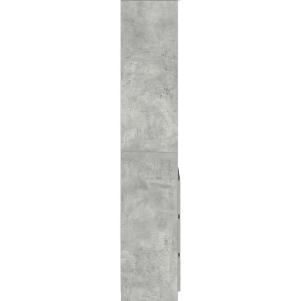 vidaXL Highboard 37,5x35x180 cm spaanplaat betongrijs