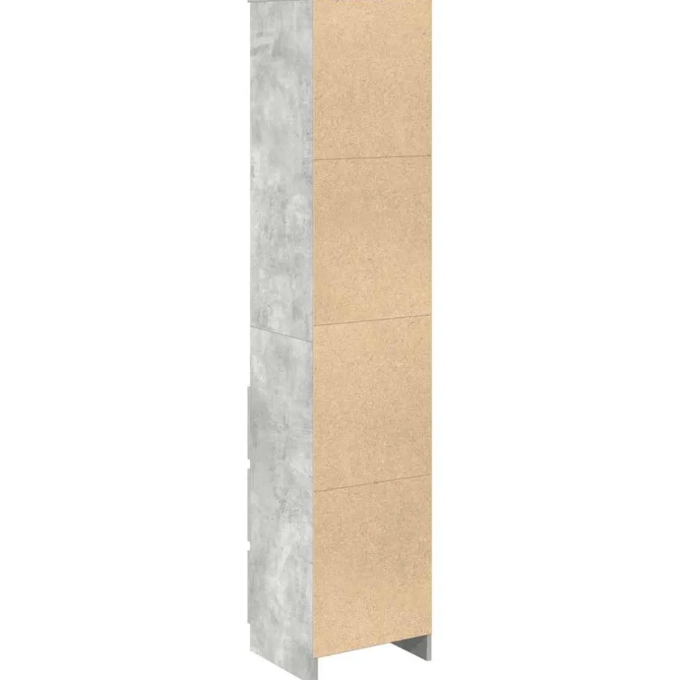 vidaXL Highboard 37,5x35x180 cm spaanplaat betongrijs