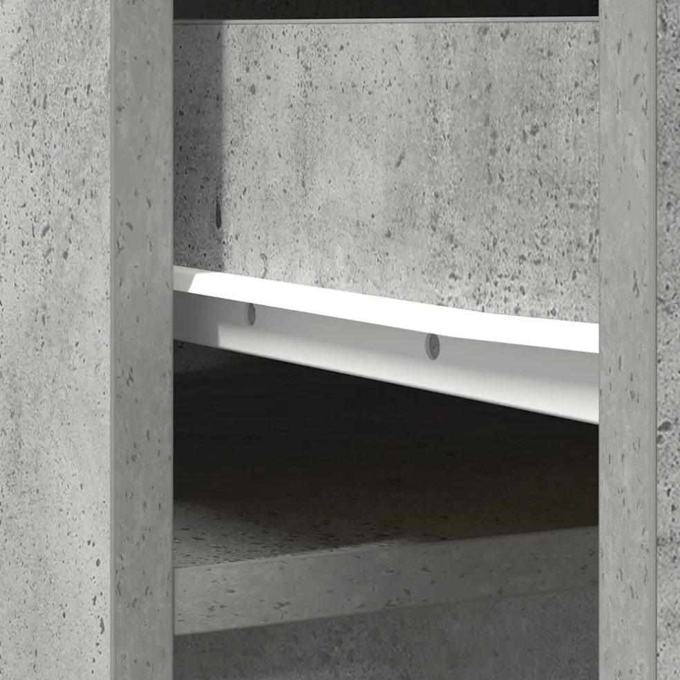 vidaXL Highboard 37,5x35x180 cm spaanplaat betongrijs
