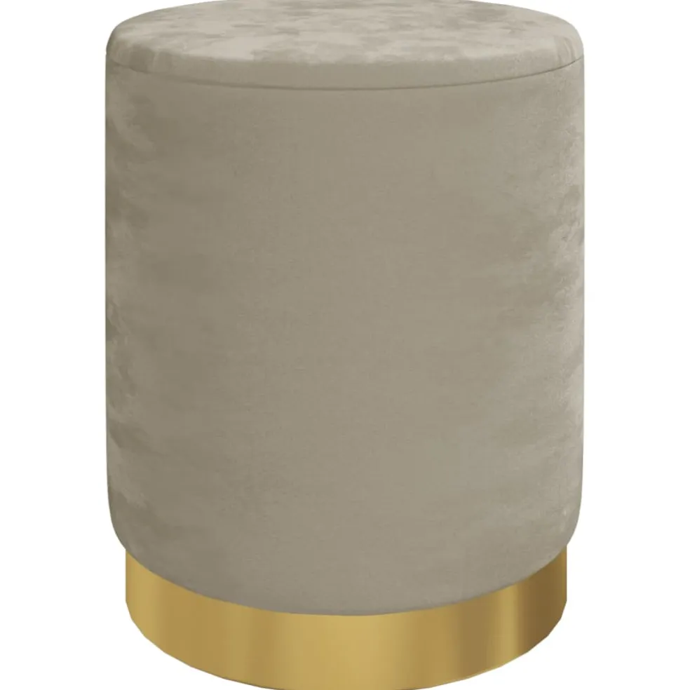 vidaXL Hocker met opbergruimte rond fluweel 31 x 37 cm donkergrijs