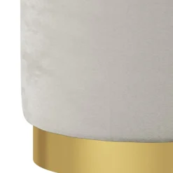 vidaXL Hocker met opbergruimte rond fluweel 31 x 37 cm lichtgrijs
