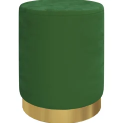 vidaXL Hocker met opbergruimte rond fluweel 31 x 37 cm groen