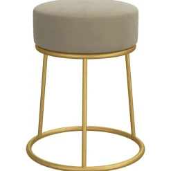 vidaXL Hocker rond fluweel donkergrijs