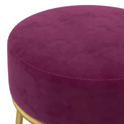 vidaXL Hocker rond fluweel paars