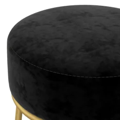 vidaXL Hocker rond fluweel zwart