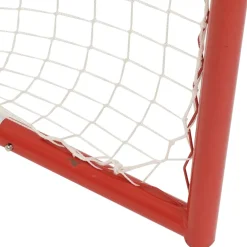 vidaXL Hockeydoel met net 153x60x118 cm staal en polyester rood en wit