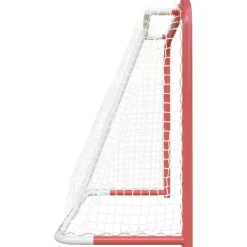 vidaXL Hockeydoel met net 153x60x118 cm staal en polyester rood en wit