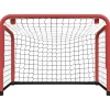 vidaXL Hockeydoel met net 68x32x47 cm staal en polyester rood en zwart
