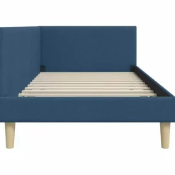 vidaXL Hoekbedframe Blauw 80 x 200 cm Stof