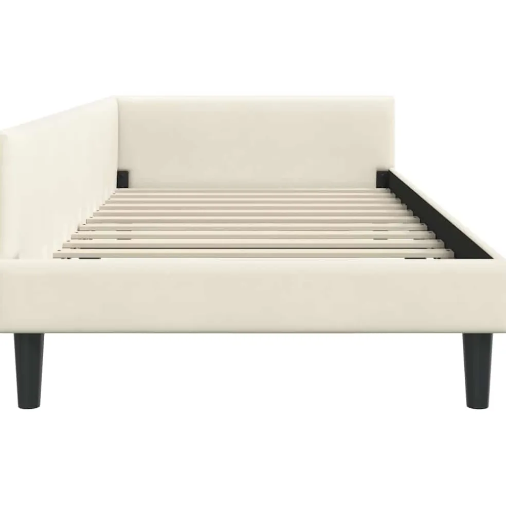 vidaXL Hoekbedframe Crème 80 x 200 cm Fluweel
