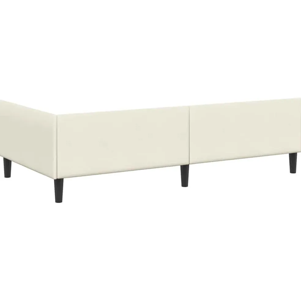 vidaXL Hoekbedframe Crème 80 x 200 cm Fluweel