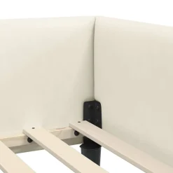 vidaXL Hoekbedframe Crème 80 x 200 cm Fluweel