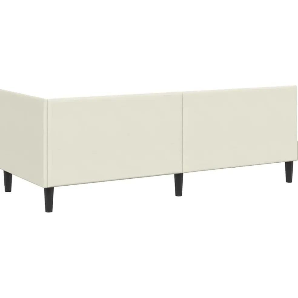 vidaXL Hoekbedframe Crème 80 x 200 cm Fluweel