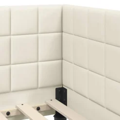 vidaXL Hoekbedframe Crème 80 x 200 cm Fluweel