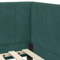 vidaXL Hoekbedframe Donkergroen 80 x 200 cm Fluweel