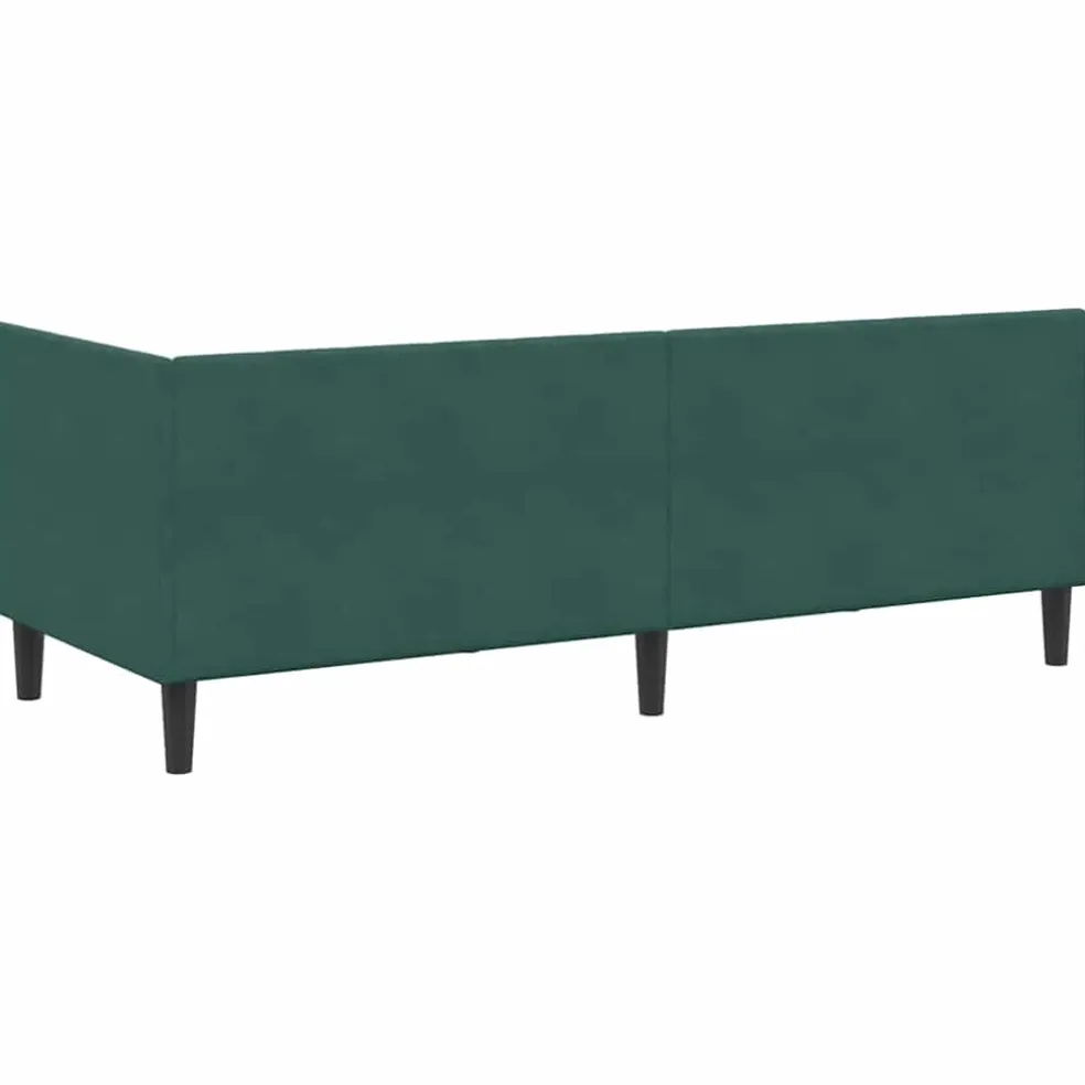 vidaXL Hoekbedframe Donkergroen 80 x 200 cm Fluweel