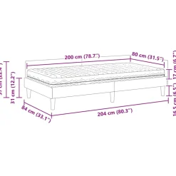 vidaXL Hoekbedframe met Matras 2 st Zwart 80 x 200 cm Fluweel