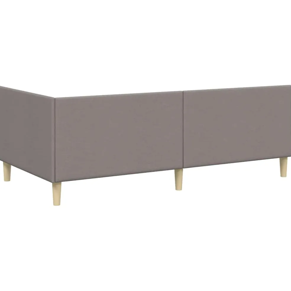 vidaXL Hoekbedframe Taupe 80 x 200 cm Stof