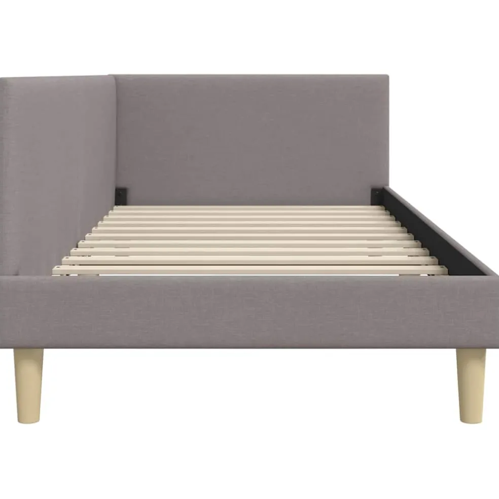 vidaXL Hoekbedframe Taupe 80 x 200 cm Stof
