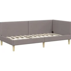 vidaXL Hoekbedframe Taupe 80 x 200 cm Stof