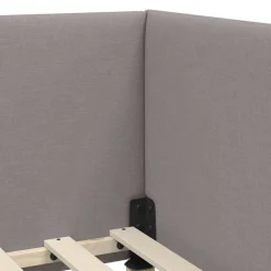 vidaXL Hoekbedframe Taupe 80 x 200 cm Stof
