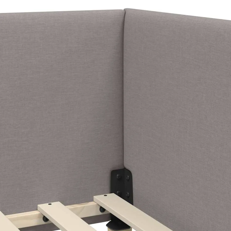 vidaXL Hoekbedframe Taupe 80 x 200 cm Stof