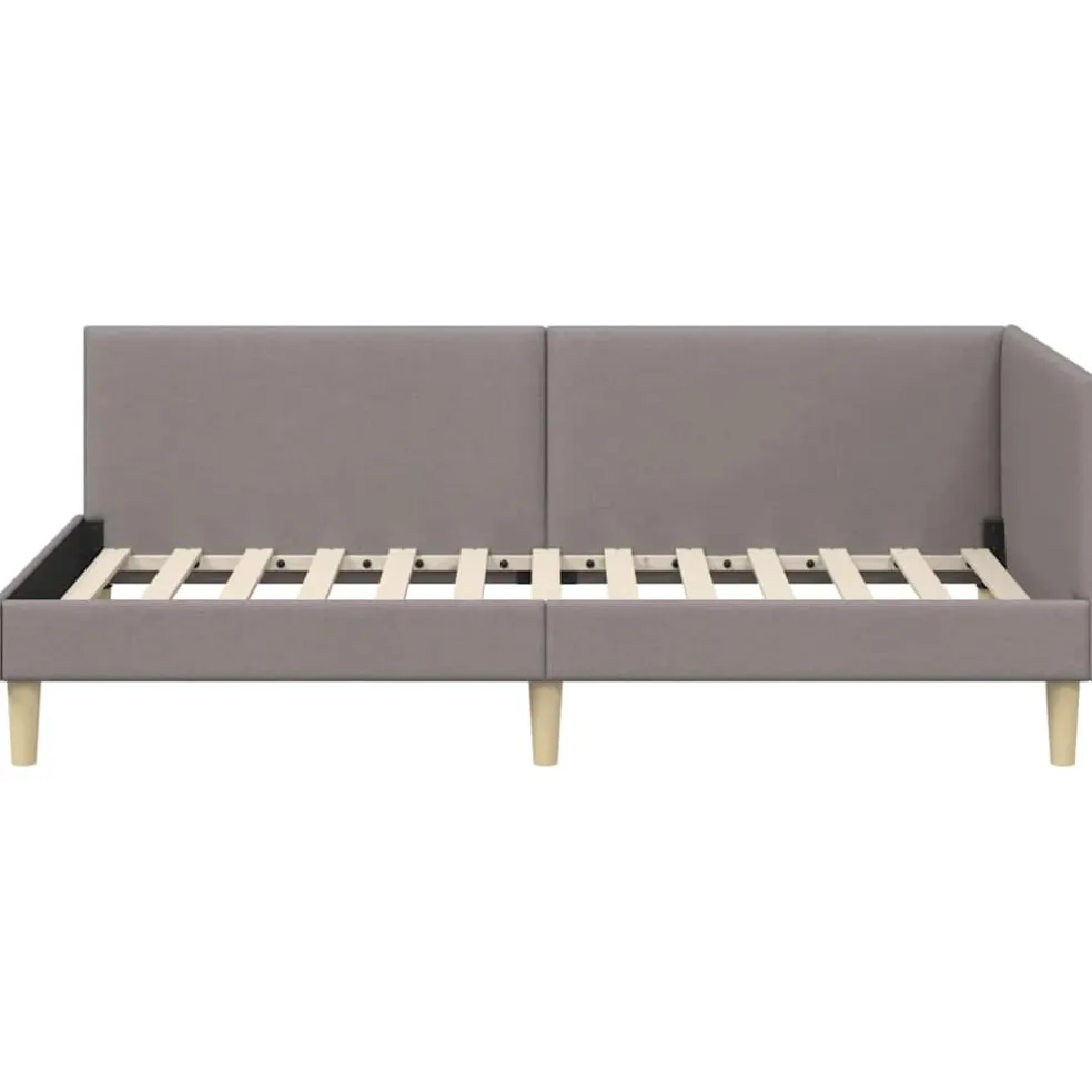 vidaXL Hoekbedframe Taupe 80 x 200 cm Stof