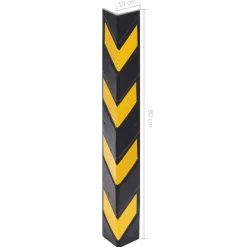 vidaXL Hoekbeschermers reflecterend 80 cm rubber 10 st
