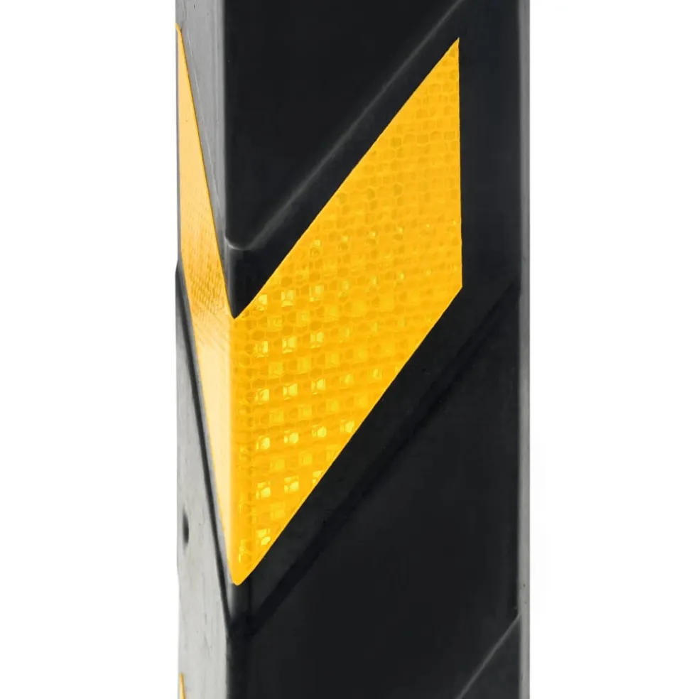 vidaXL Hoekbeschermers reflecterend 80 cm rubber 10 st