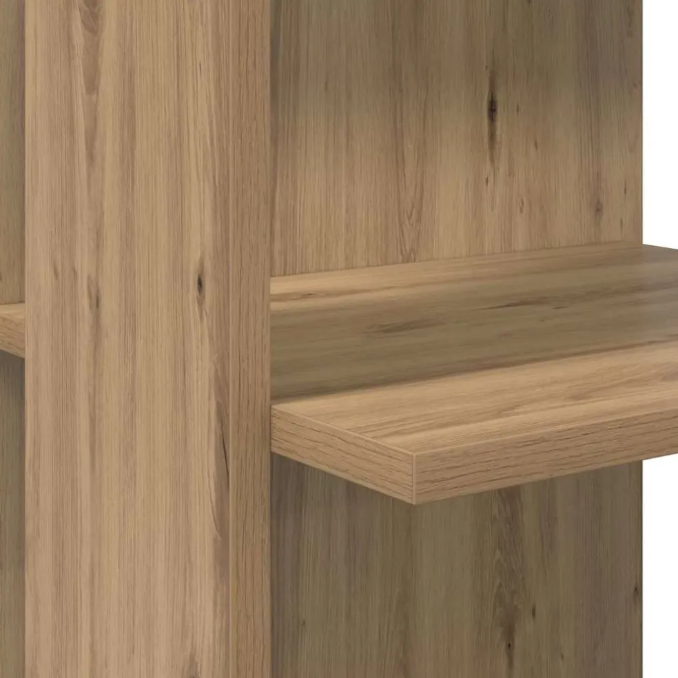 vidaXL Hoekbureau Artisan Eiken Bewerkt hout 140 x 113,5 x 75 cm