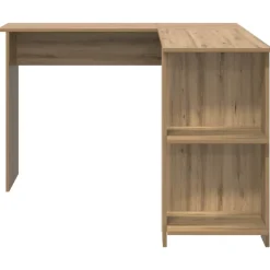 vidaXL Hoekbureau Artisan Eiken Bewerkt hout 140 x 113,5 x 75 cm