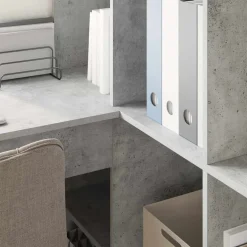 vidaXL Hoekbureau Beton Grijs 101,5 x 149,5 x 149,5 cm Bewerkt hout