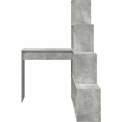 vidaXL Hoekbureau Beton Grijs 101,5 x 149,5 x 149,5 cm Bewerkt hout