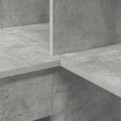 vidaXL Hoekbureau Beton Grijs 101,5 x 149,5 x 149,5 cm Bewerkt hout