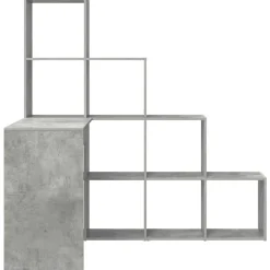 vidaXL Hoekbureau Beton Grijs 101,5 x 149,5 x 149,5 cm Bewerkt hout