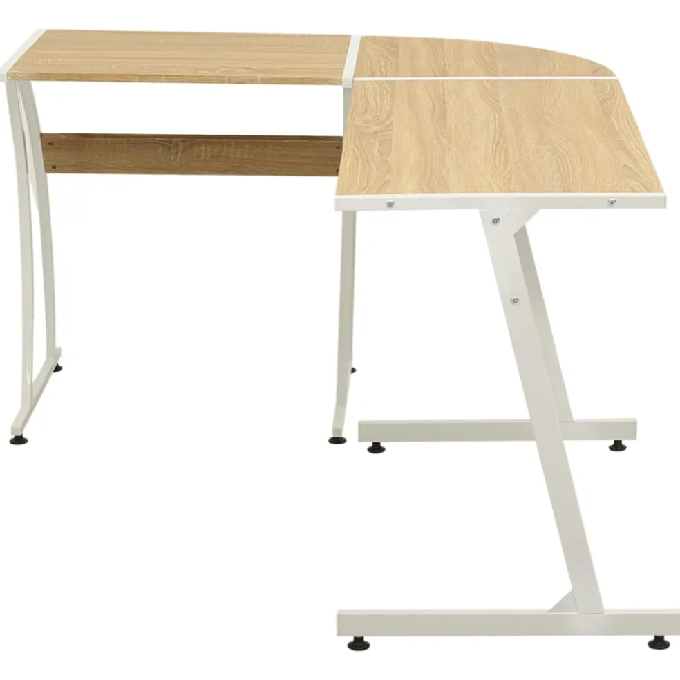 vidaXL Hoekbureau L-vormig eikenhout