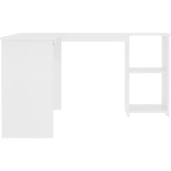 vidaXL Hoekbureau L-vormig 120x140x75 cm bewerkt hout wit