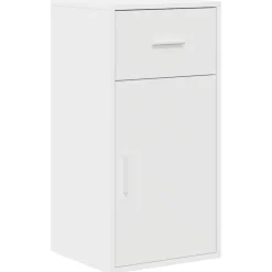 vidaXL Hoekbureau met lade met plank met opslag Wit 102 x 88 x 75 cm