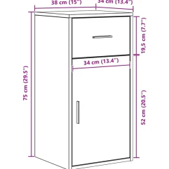 vidaXL Hoekbureau met lade met plank met opslag Wit 102 x 88 x 75 cm