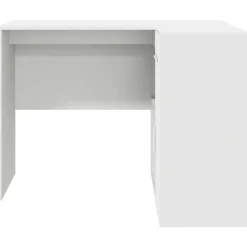 vidaXL Hoekbureau met lade met plank met opslag Wit 102 x 88 x 75 cm
