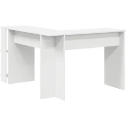 vidaXL Hoekbureau Wit Bewerkt hout 140 x 113,5 x 75 cm
