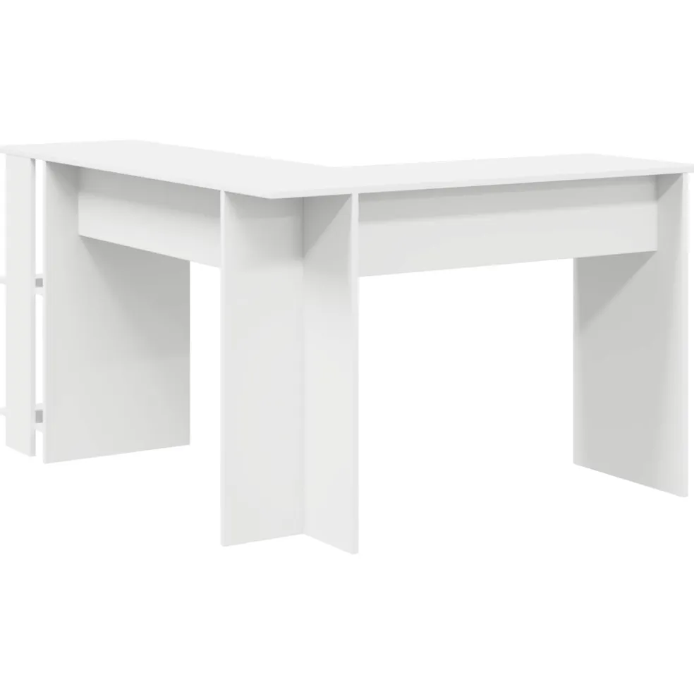 vidaXL Hoekbureau Wit Bewerkt hout 140 x 113,5 x 75 cm