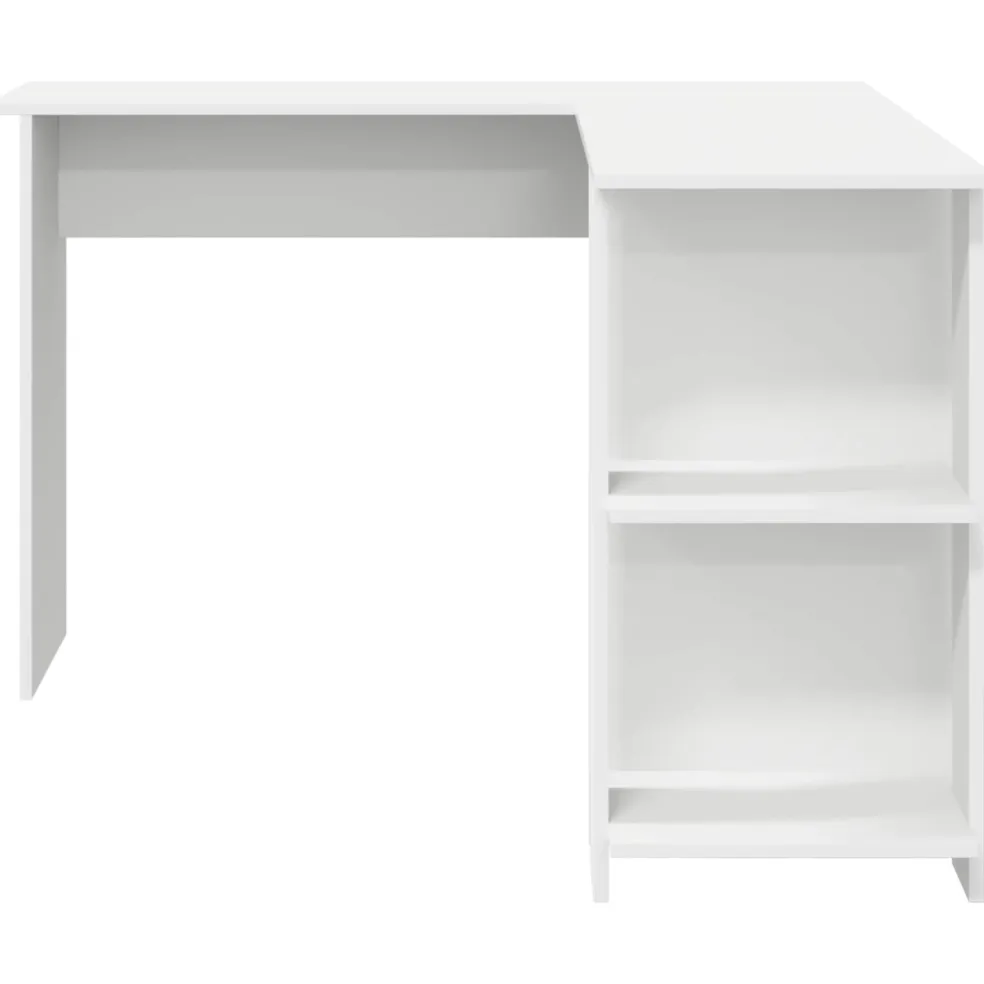 vidaXL Hoekbureau Wit Bewerkt hout 140 x 113,5 x 75 cm