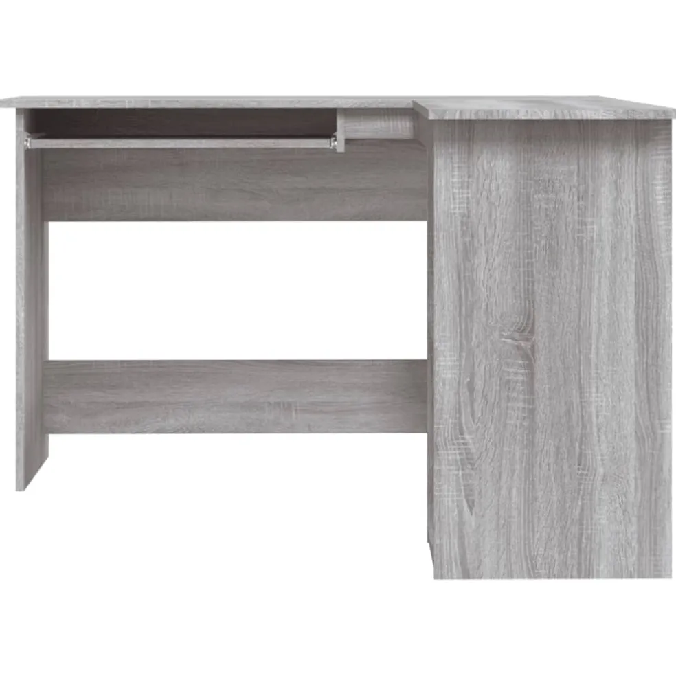 vidaXL Hoekbureau 120x140x75 cm bewerkt hout grijs sonoma eikenkleurig