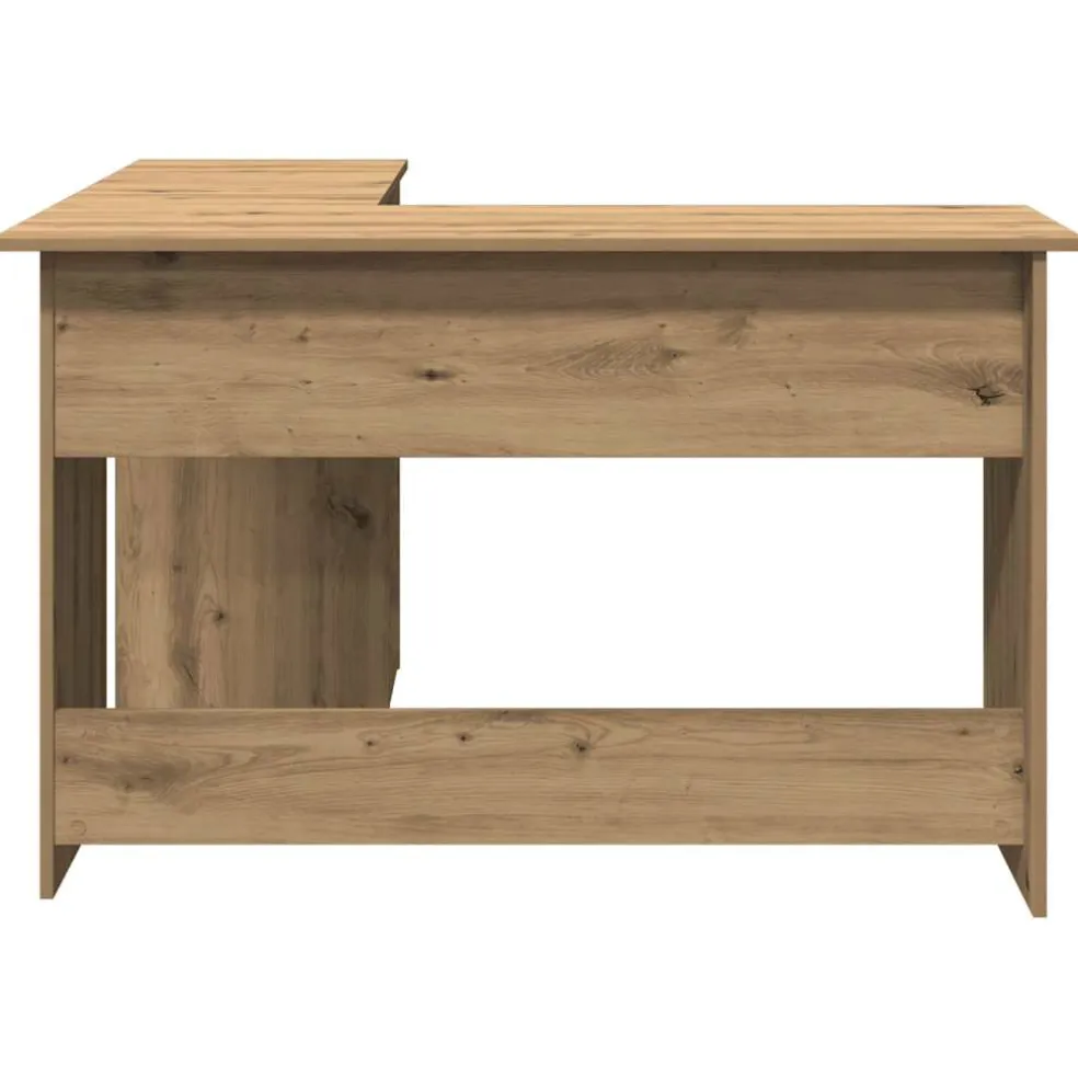 vidaXL Hoekbureau 120x140x75 cm bewerkt hout artisanaal eikenkleur