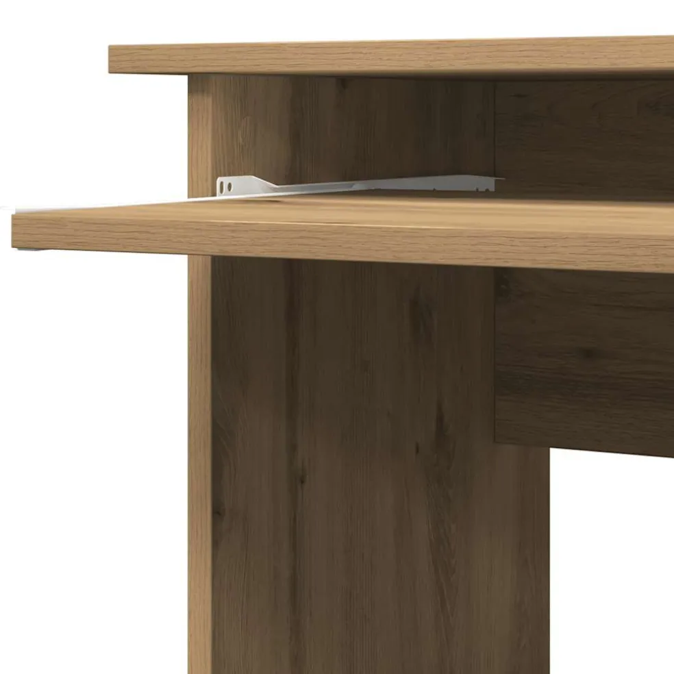 vidaXL Hoekbureau 120x140x75 cm bewerkt hout artisanaal eikenkleur