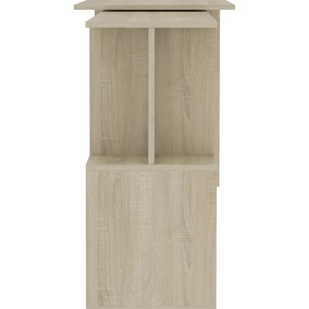 vidaXL Hoekbureau 200x50x76 cm bewerkt hout sonoma eikenkleurig