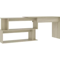 vidaXL Hoekbureau 200x50x76 cm bewerkt hout sonoma eikenkleurig