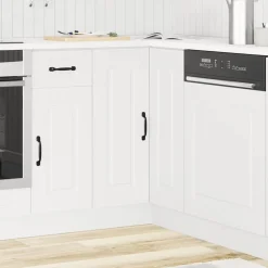 vidaXL Hoekkeukenonderkast Kalmar bewerkt hout wit