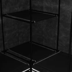 vidaXL Hoekkledingkast 130x87x169 cm zwart